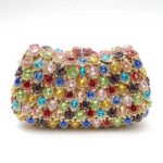 Luxury clutch evening bags Ladies crystal diamonds party bag