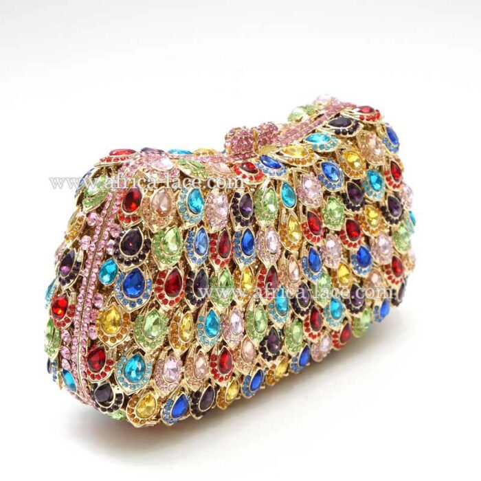 Luxury clutch evening bags Ladies crystal diamonds party bag