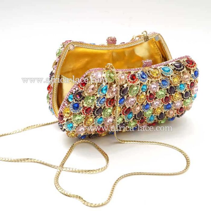 Luxury clutch evening bags Ladies crystal diamonds party bag