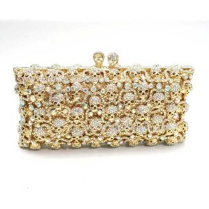 crystal clutch bag