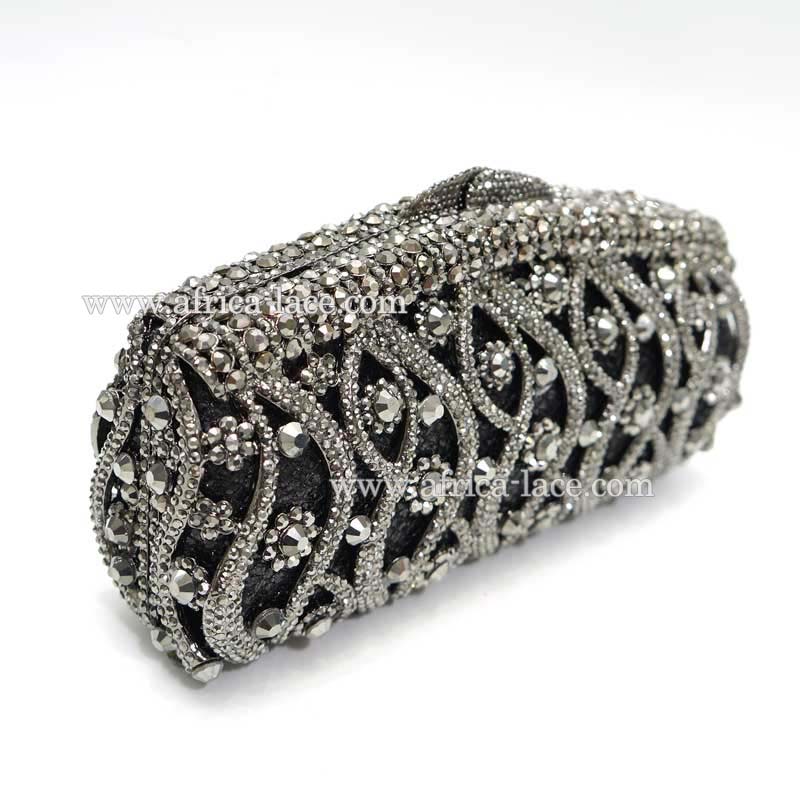 Fashion Luxury Clutch Bags Crystal Clutch Purse Designer Clutch Bag CL-116A  In Siliver, LaceDesign