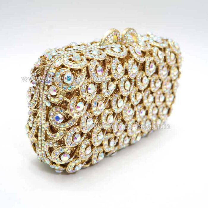 luxury crystal clutch bag