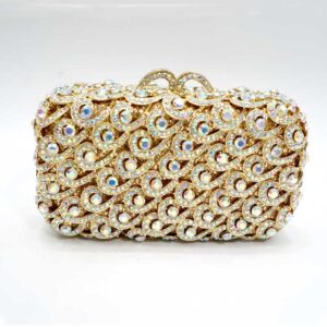 luxury crystal clutch bag