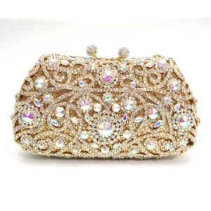 luxury crystal clutch bag