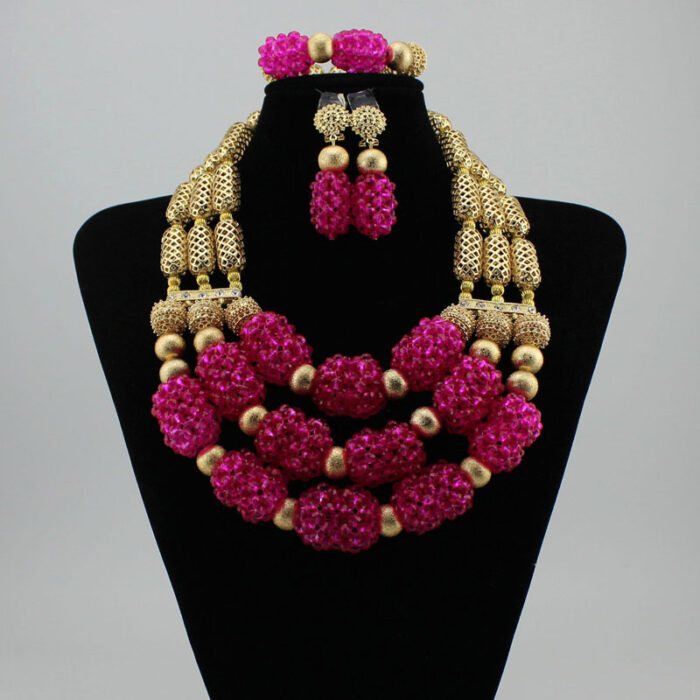 High quality handmade african Wedding Jewelry necklace set