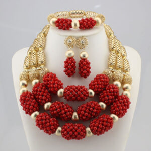 High quality handmade african Wedding Jewelry necklace set