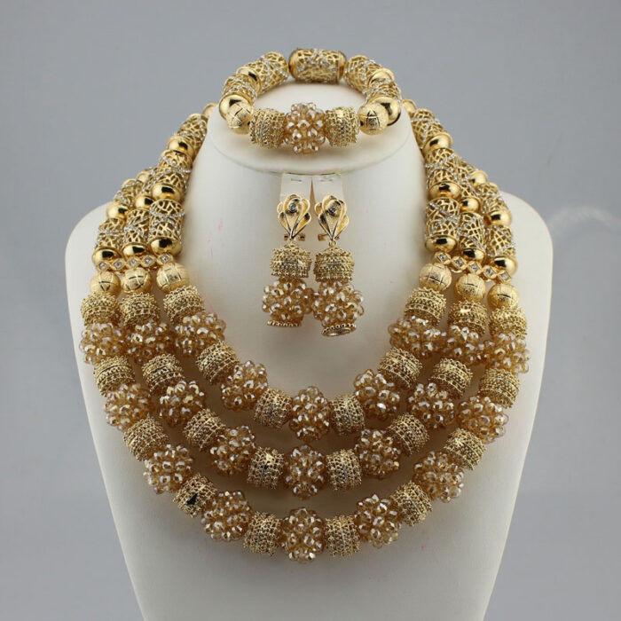 High quality handmade african Wedding Jewelry necklace set