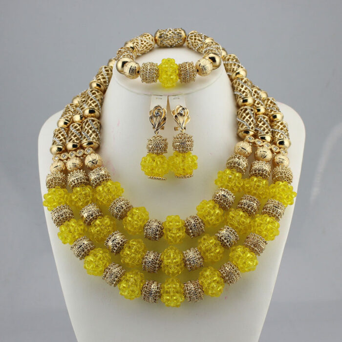 High quality handmade african Wedding Jewelry necklace set