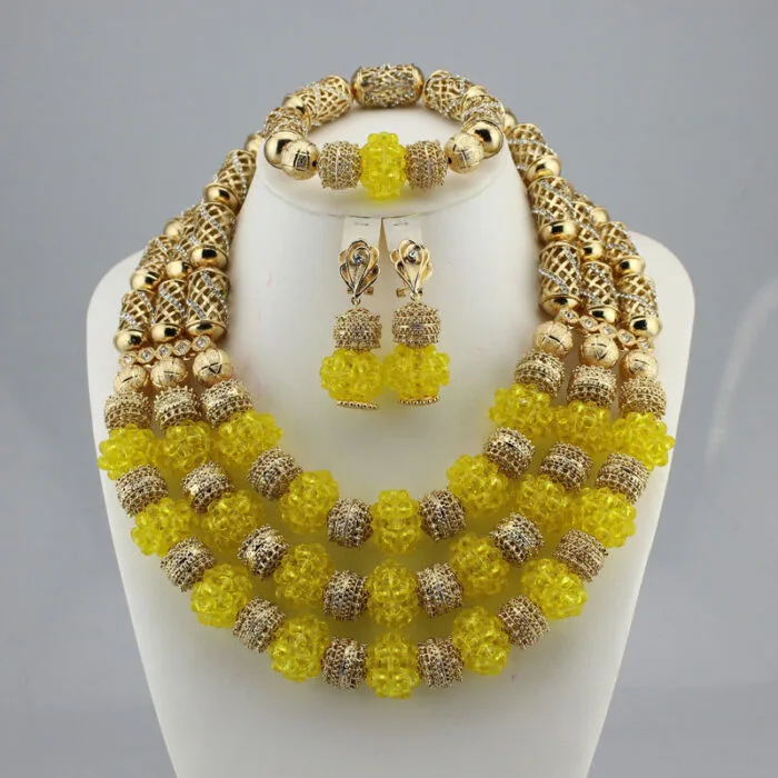 High quality handmade african Wedding Jewelry necklace set