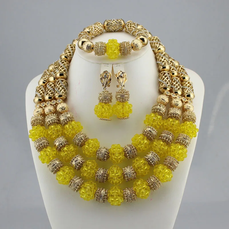High quality handmade african Wedding Jewelry necklace set