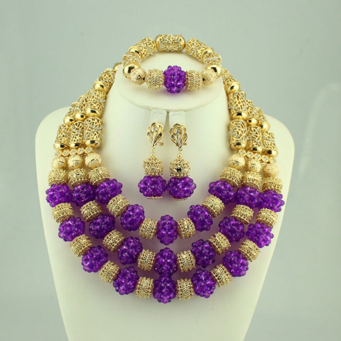 High quality handmade african Wedding Jewelry necklace set