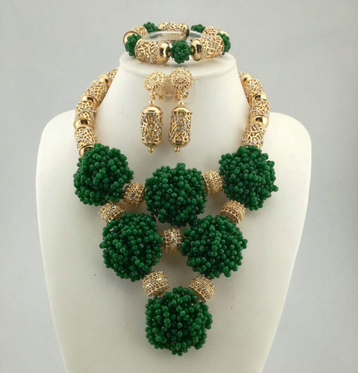 High quality handmade african Wedding Jewelry necklace set