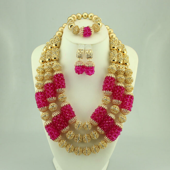 High quality handmade african Wedding Jewelry necklace set