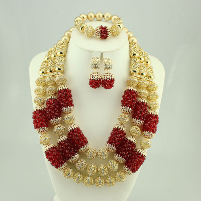 High quality handmade african Wedding Jewelry necklace set