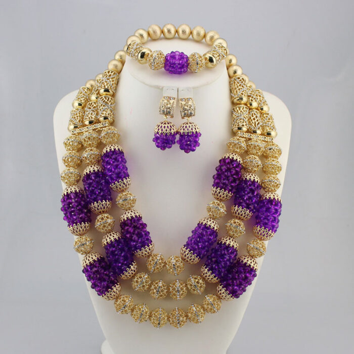 High quality handmade african Wedding Jewelry necklace set