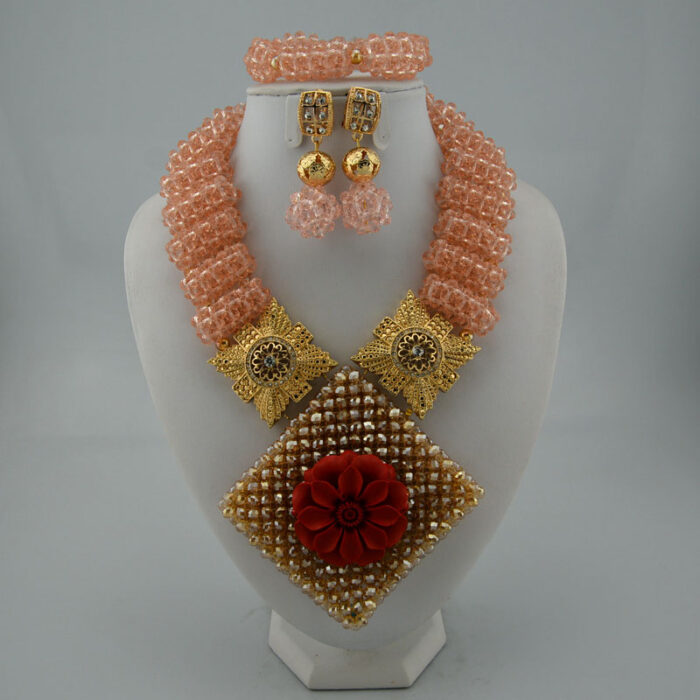 High quality handmade african Wedding Jewelry necklace set