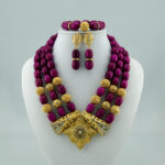 High quality handmade african Wedding Jewelry necklace set