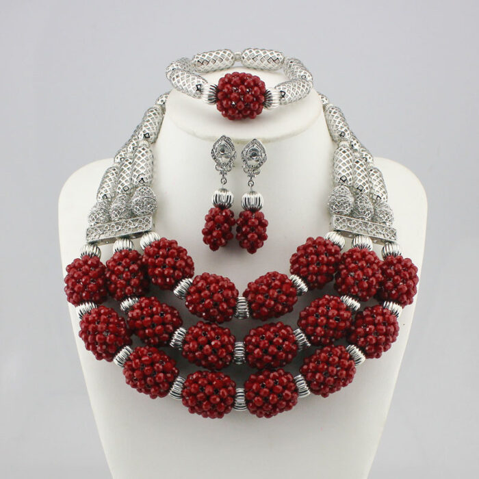 High quality handmade african Wedding Jewelry necklace set