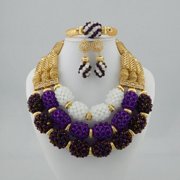 High quality handmade african Wedding Jewelry necklace set