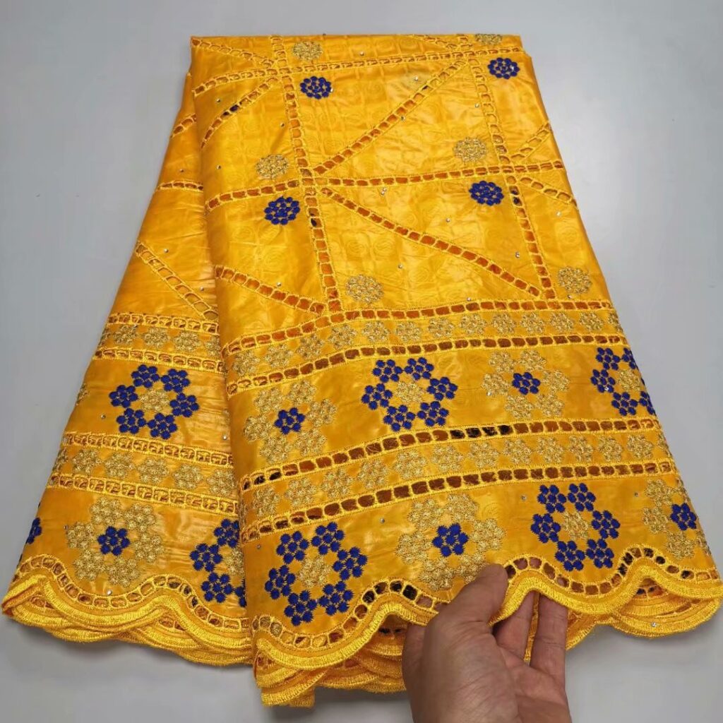 African Bazin Riche Lace Fabric 5 Yards /lot For African Fabric In ...