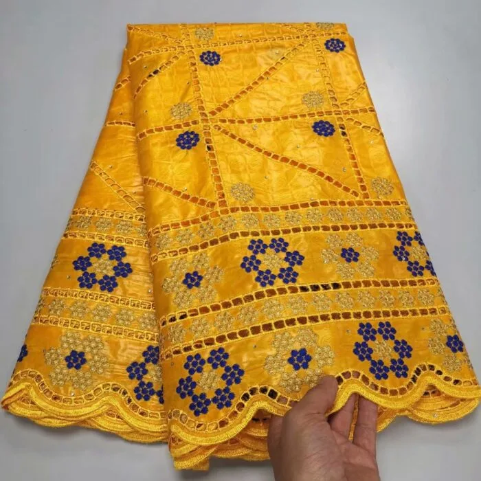 African bazin riche lace fabric 5 yards /lot for african fabric