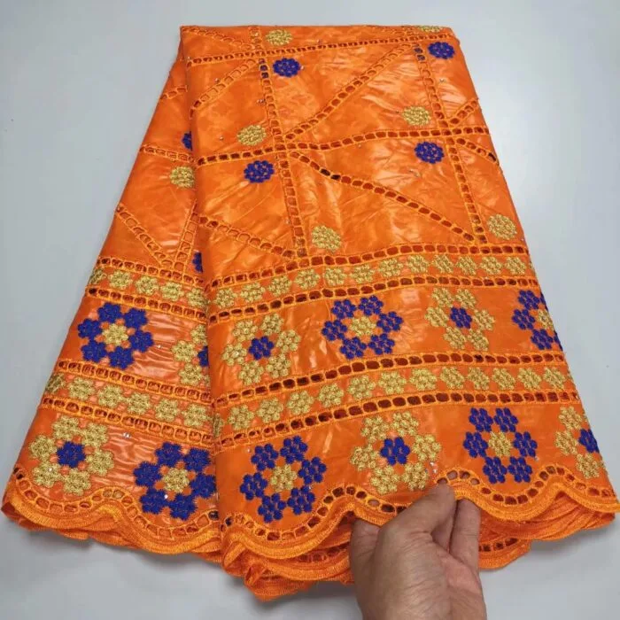 African bazin riche lace fabric 5 yards /lot for african fabric
