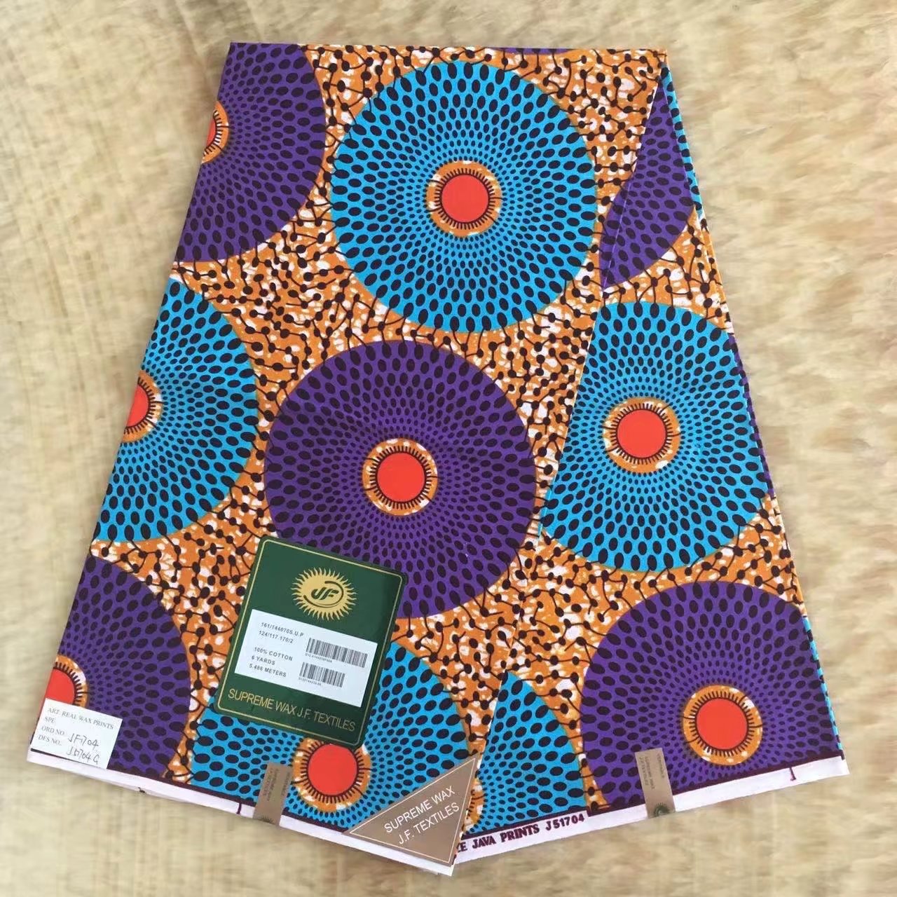African Cotton Fabric Wax Print Per Yard New Design Beautiful Superior Ankara