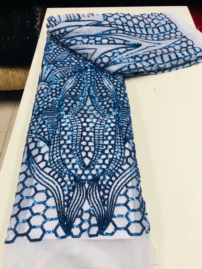 luxury sequins lace fabric for dress