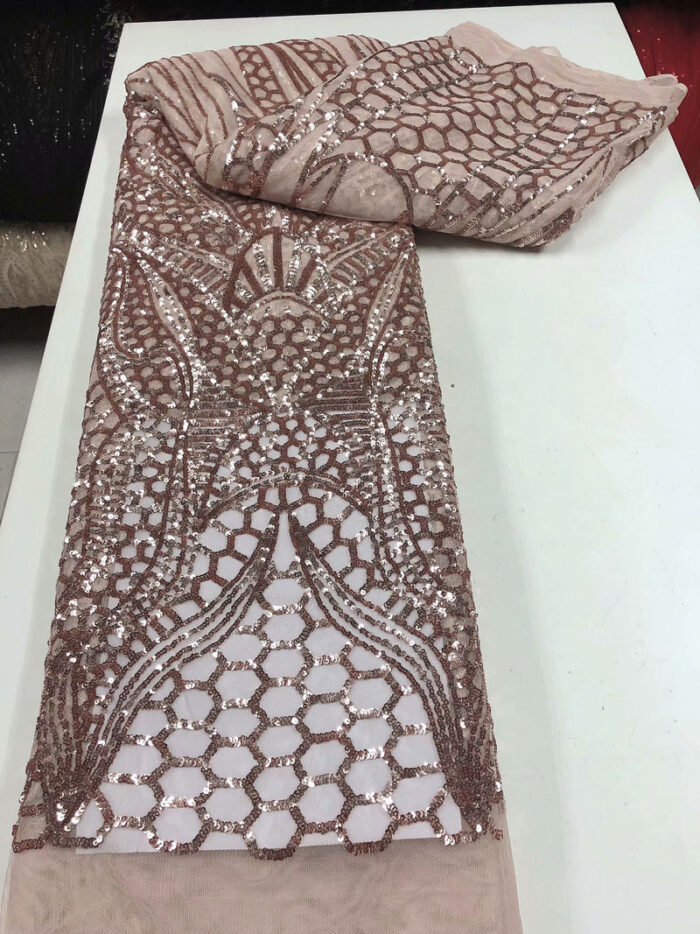 luxury sequins lace fabric for dress