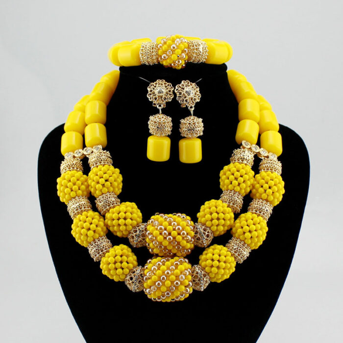 High quality handmade african Wedding Jewelry necklace set