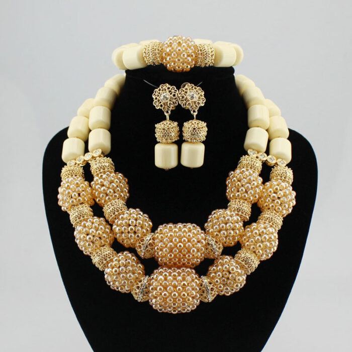 High quality handmade african Wedding Jewelry necklace set