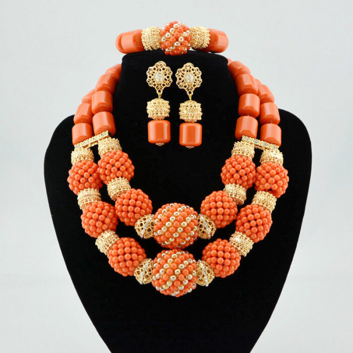 High quality handmade african Wedding Jewelry necklace set
