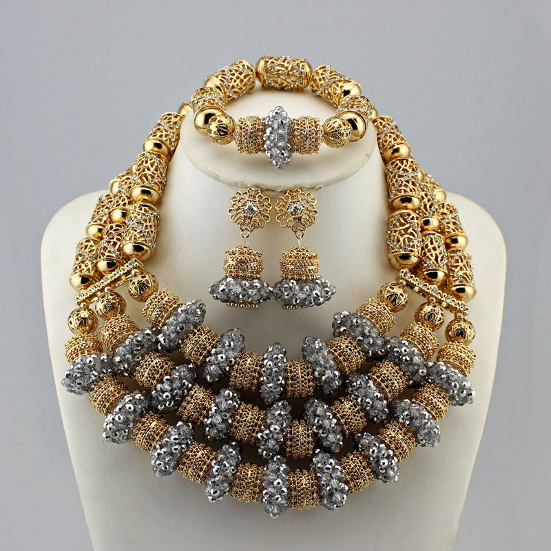 Luxury Handmade African Wedding Jewelry In Bridal Necklace Set In ...