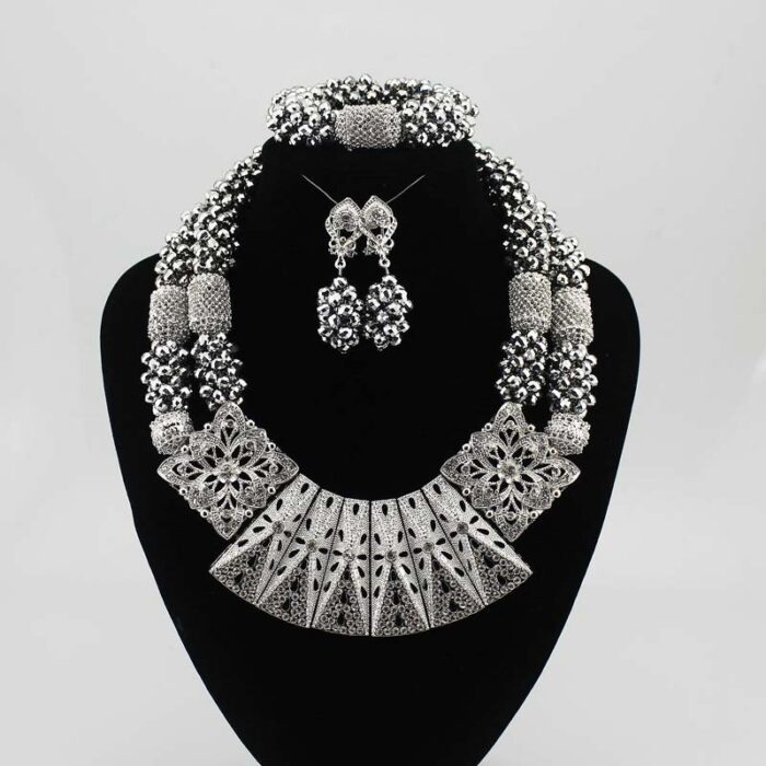 Nigerian Jewelry Sets For Women wedding in necklace set for JW1018-4