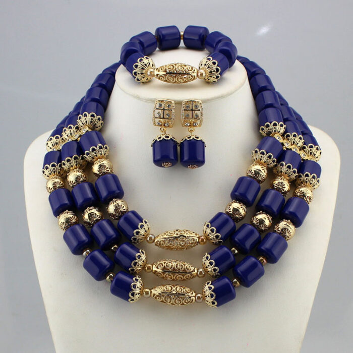 2020 Bridal Gift Nigerian Wedding African Beads Jewelry Set Fashion