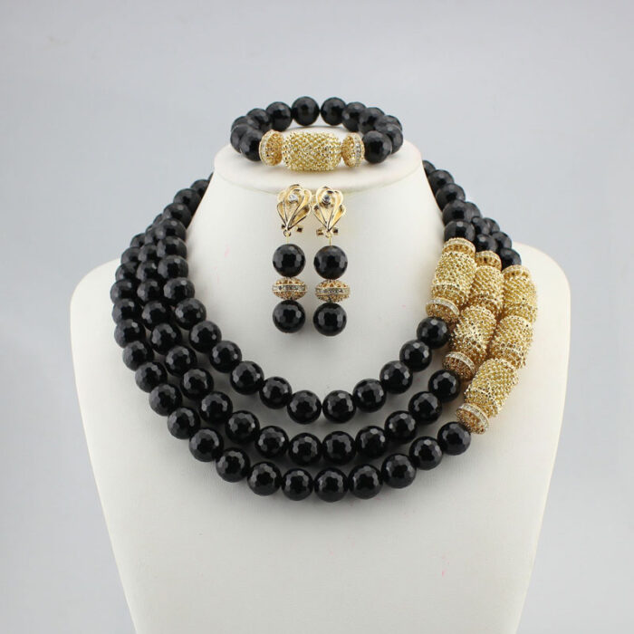 2020 Bridal Gift Nigerian Wedding African Beads Jewelry Set Fashion