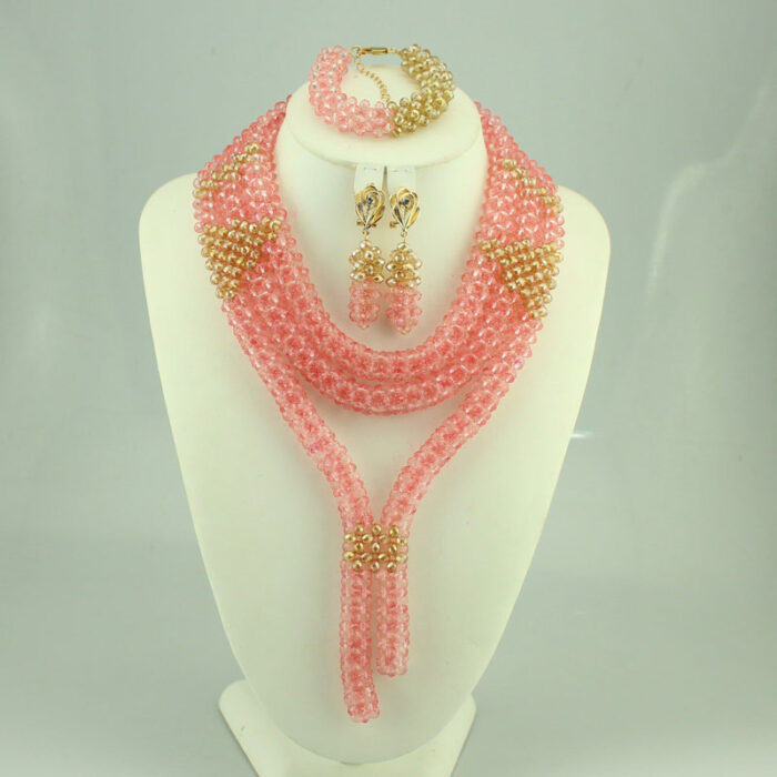 2020 Bridal Gift Nigerian Wedding African Beads Jewelry Set Fashion