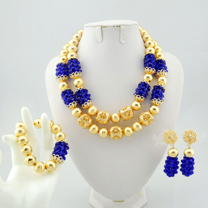 Fashion African Handmade Beads Layer Jewelry Sets Women Summer Winter Choker Necklace Earrings Female Mother Party Gift