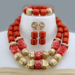 2020 Bridal Gift Nigerian Wedding African Beads Jewelry Set Fashion