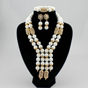 Coral Beads Statement Necklace Set Chunky Bib Beads African Jewelry Fashion Real Coral Necklace Set Dubai