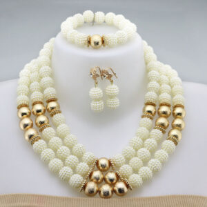 Nigerian Wedding African Beads Jewelry Set