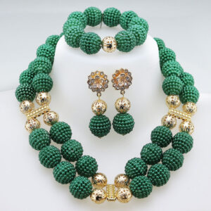 Nigerian Wedding African Beads Jewelry Set