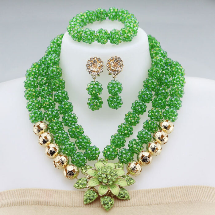 Nigerian Wedding African Beads Jewelry Set