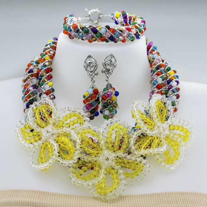 Nigerian Wedding African Beads Jewelry Set