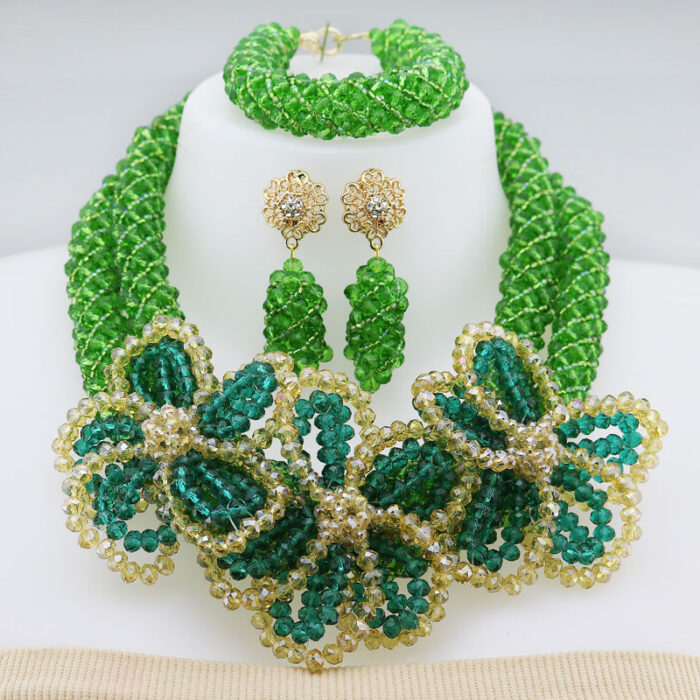 Nigerian Wedding African Beads Jewelry Set