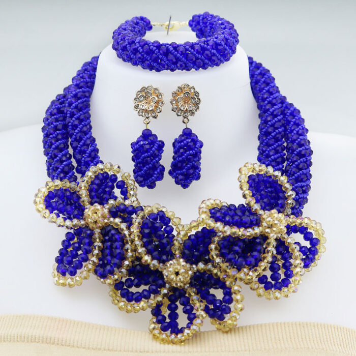 Nigerian Wedding African Beads Jewelry Set