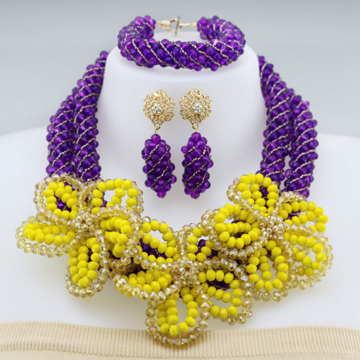 Nigerian Wedding African Beads Jewelry Set