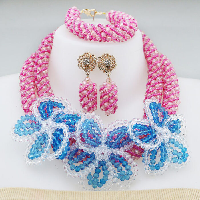 Nigerian Wedding African Beads Jewelry Set