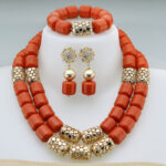 Nigerian Wedding African Beads Jewelry Set