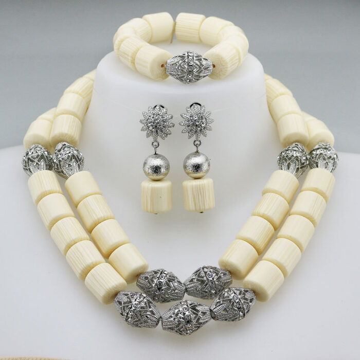 Nigerian Wedding African Beads Jewelry Set